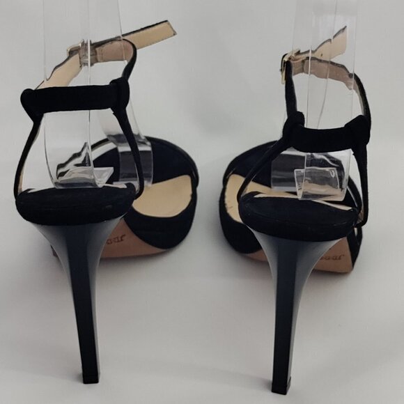 Jimmy Choo Suede Open Toe Sandals Mirror Platform Size 38 - Picture 2 of 6